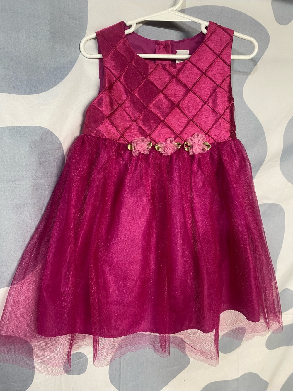 George 4T Girls’ Pink/Fuchsia Floral Tulle Party Dress